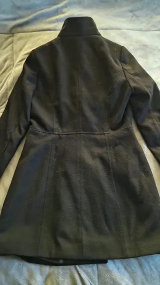 Abrigo paño negro Pimkie