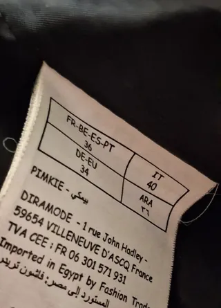 Abrigo paño negro Pimkie