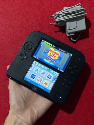 Nintendo 2DS Nera/Blu con caricabatterie