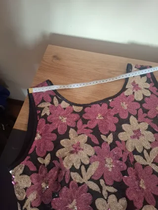 Vestido fiesta lentejuelas floral