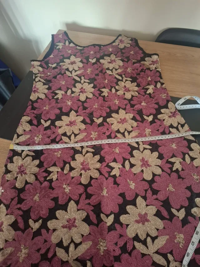 Vestido fiesta lentejuelas floral