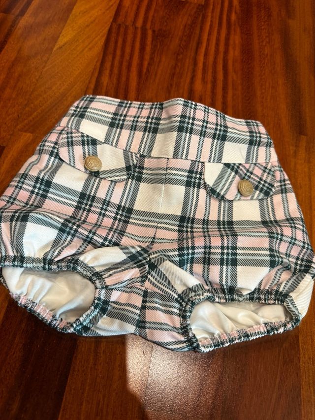 Bombachos Eva Castro cuadros rosa talla 3