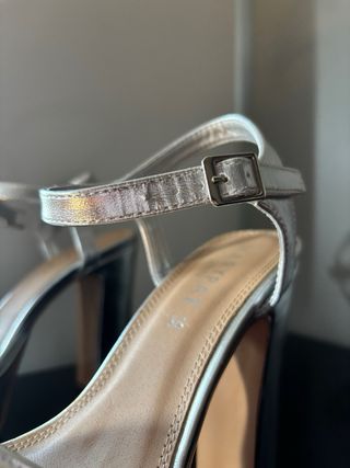 Tacones Plataforma Plateados