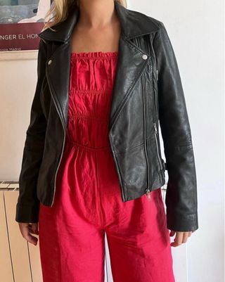 Cazadora de cuero auténtico