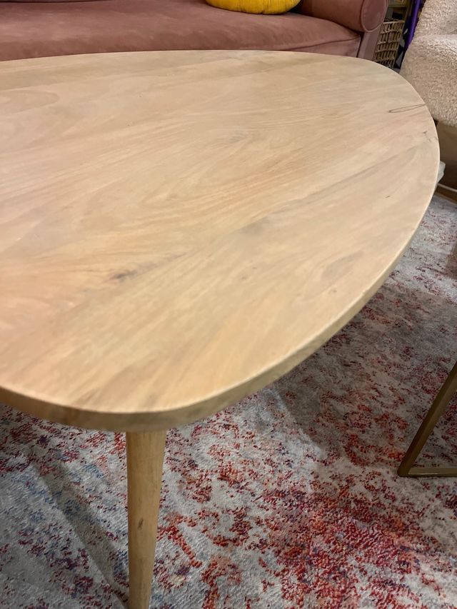 Mesa de centro triangular madera Maison du Monde