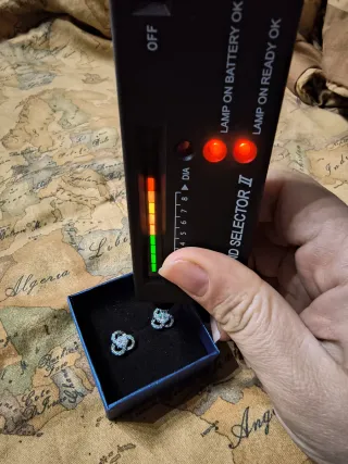 Orecchini argento moissanite trifoglio