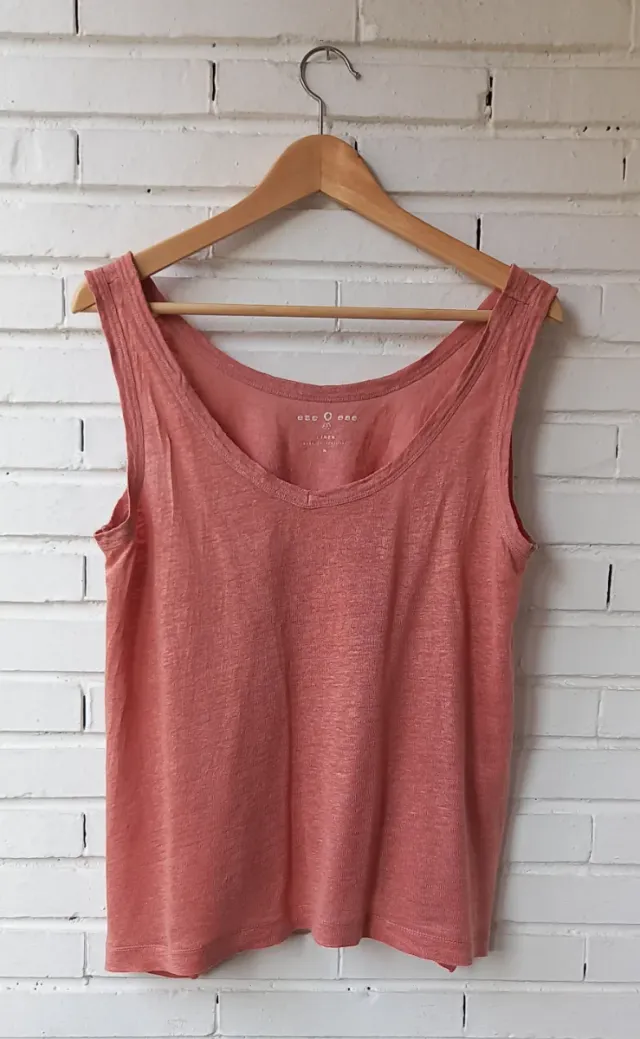 Camiseta top tan 100% lino eseOese