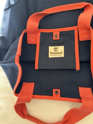 Shopper Timberland Blu con frase