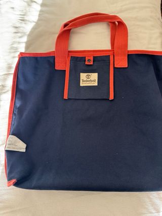 Shopper Timberland Blu con frase