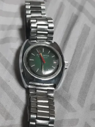 Reloj HMT Verde y Plateado Automático