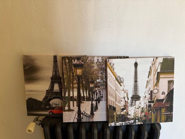 Quadro Torre Eiffel con auto rossa