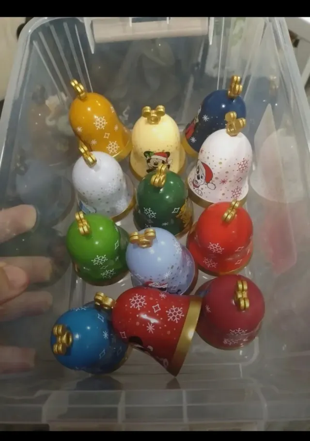 Pack 12 Sinos de Natal Decoração Disney