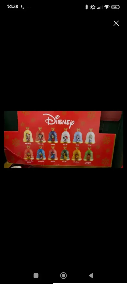 Pack 12 Sinos de Natal Decoração Disney