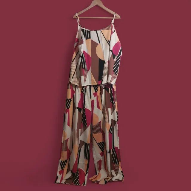 Conjunto top y pantalón estampado