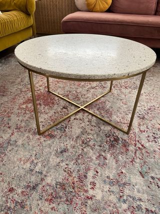 Tavoli ausiliari rotondi effetto mosaico