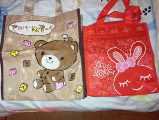 Pack 2 Bolsas de Mano Ositos y Conejitos