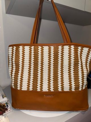 Borsa Twinset marrone e bianca