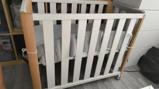 Minicuna colecho Doco 90*50, sábanas y edredón