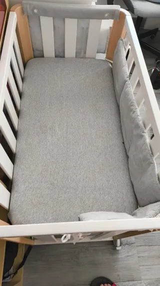 Minicuna colecho Doco 90*50, sábanas y edredón