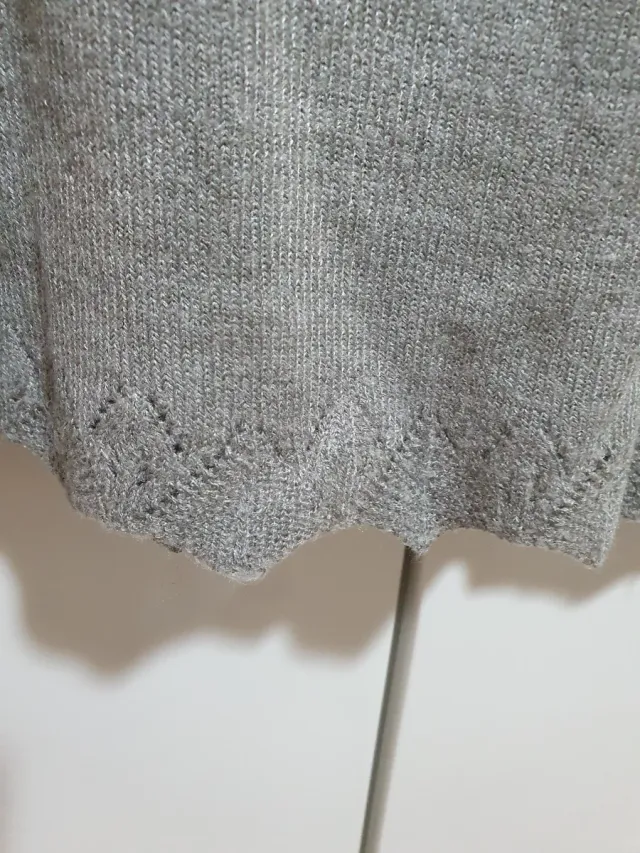 Jersey cuello barco punto gris T/M