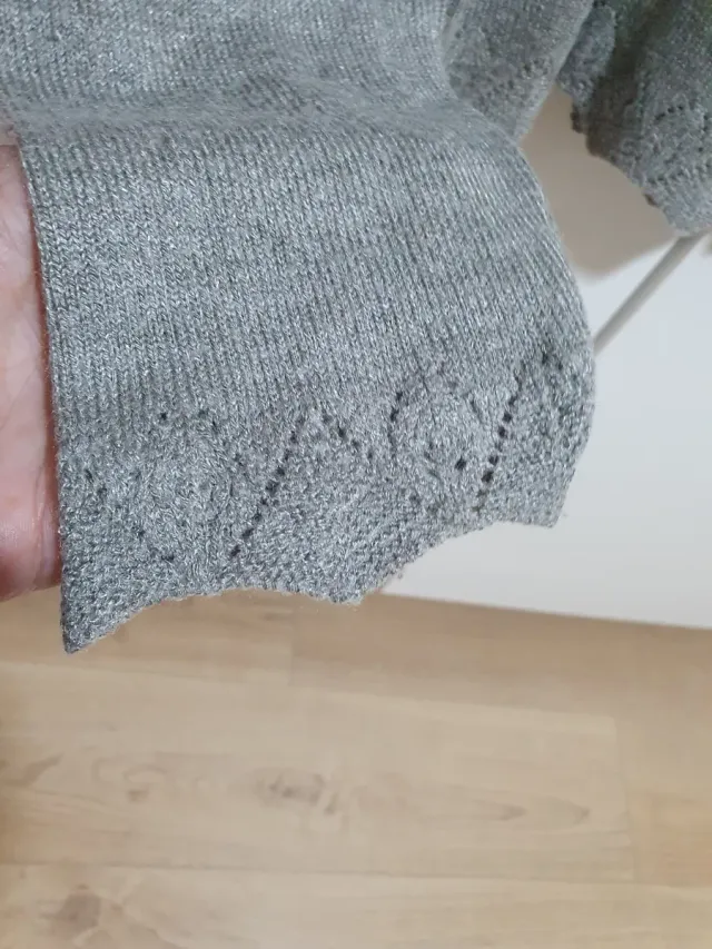 Jersey cuello barco punto gris T/M