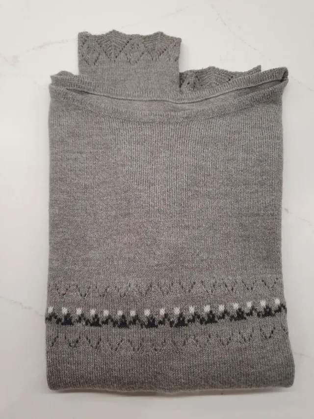 Jersey cuello barco punto gris T/M