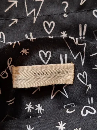 Mochila Zara Kids Negra con Parches