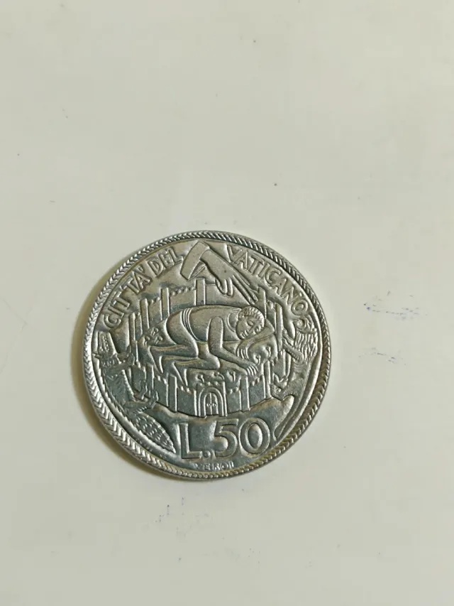 Moneda 50 Liras Vaticano