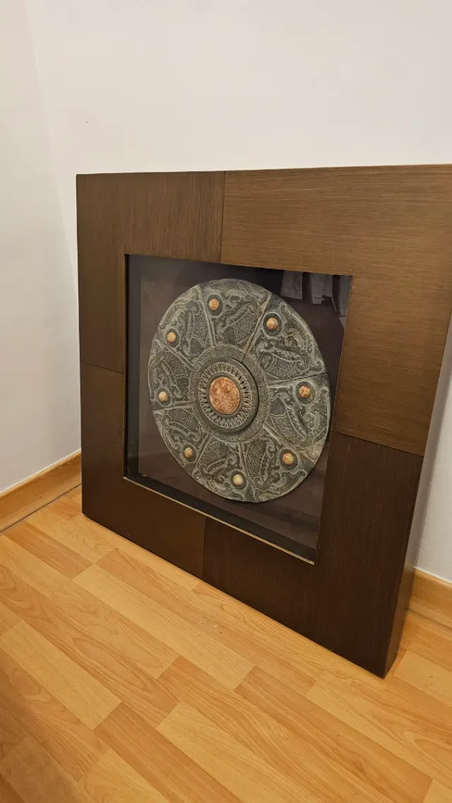 Cuadro Decorativo Relieve Dorado y Marrón