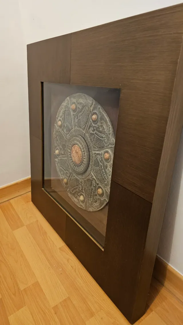 Cuadro Decorativo Relieve Dorado y Marrón