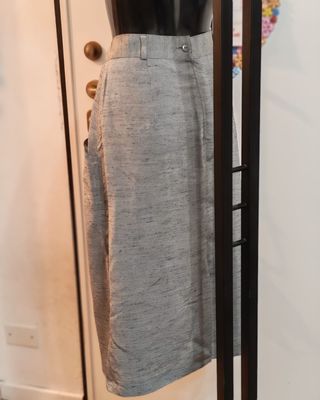 Gonna matita vintage Tg 48 grigio/argento