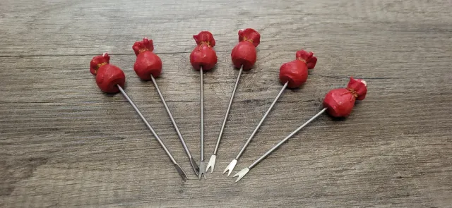 Cubiertos de Navidad con Papá Noel para aperitivos