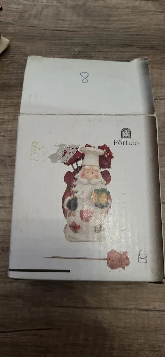 Cubiertos de Navidad con Papá Noel para aperitivos