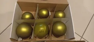 Set 16 palline natalizie verdi in vetro