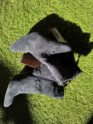 Botines Castañer ante azul marino T.35