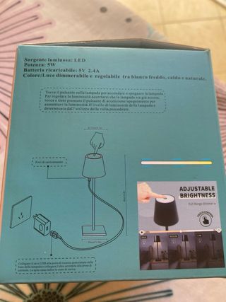 Lampada LED da scrivania nera