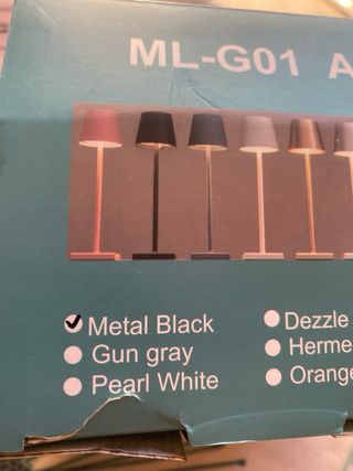 Lampada LED da scrivania nera