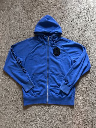 Felpa Nike Zip Up Vintage Blu