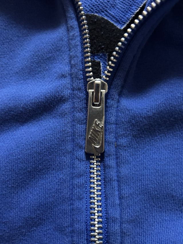 Felpa Nike Zip Up Vintage Blu