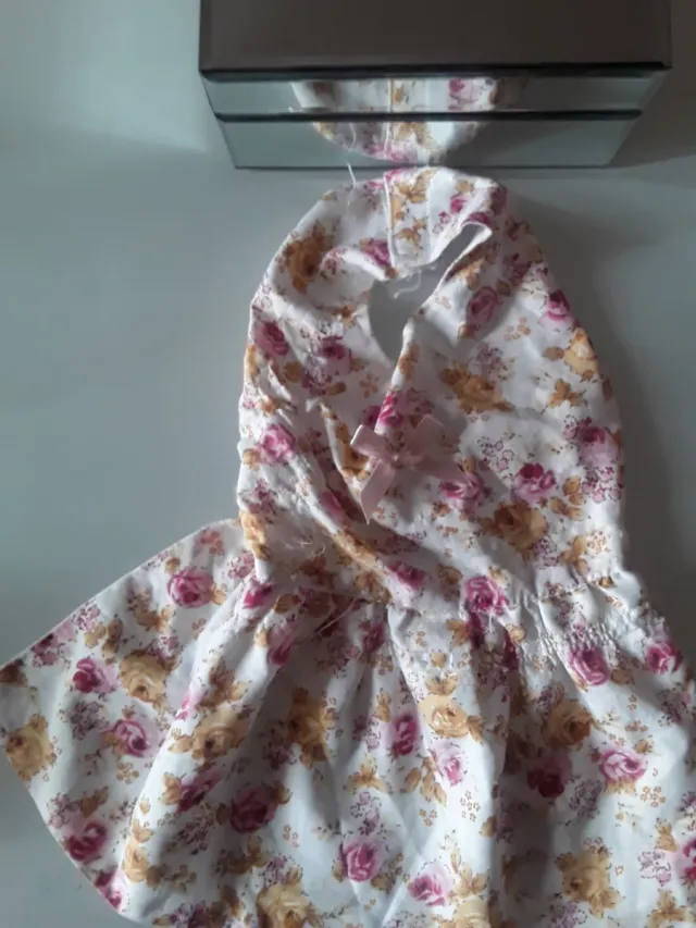 Vestido perrita flores verano talla 40cm