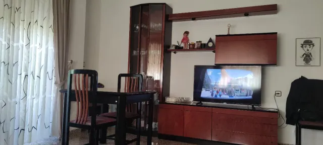 Comedor completo madera y cristal