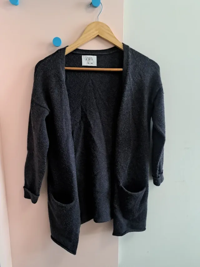 Cardigan Zara Gris Talla M