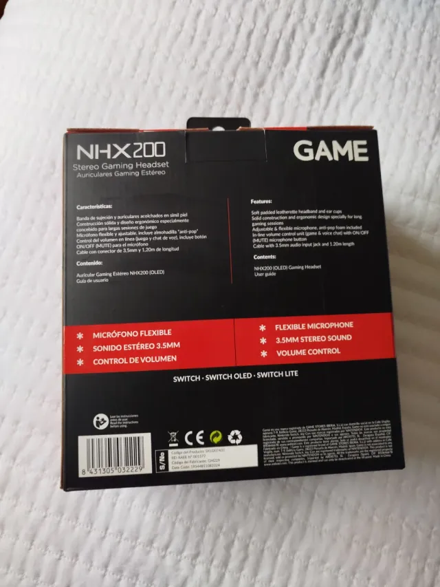 GAME NHX200 Auriculares Gaming Estéreo