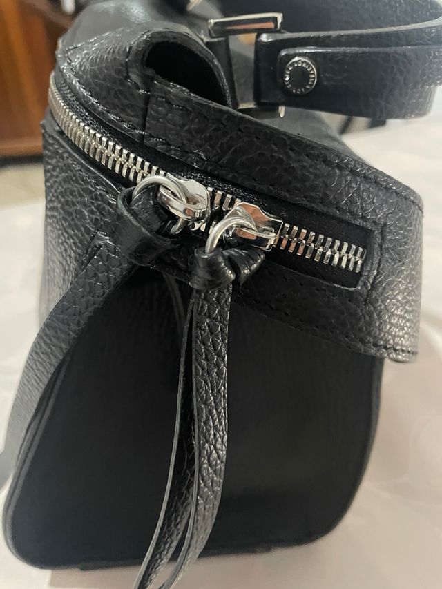 Borsa Loristella Pelle Martellata Tracolla Nera