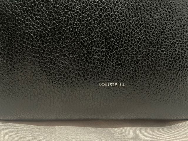Borsa Loristella Pelle Martellata Tracolla Nera