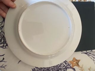 Piatto decorativo natalizio con pupazzi di neve