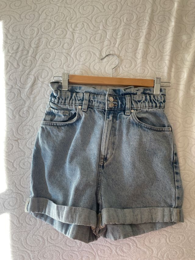 Shorts tejanos cintura alta