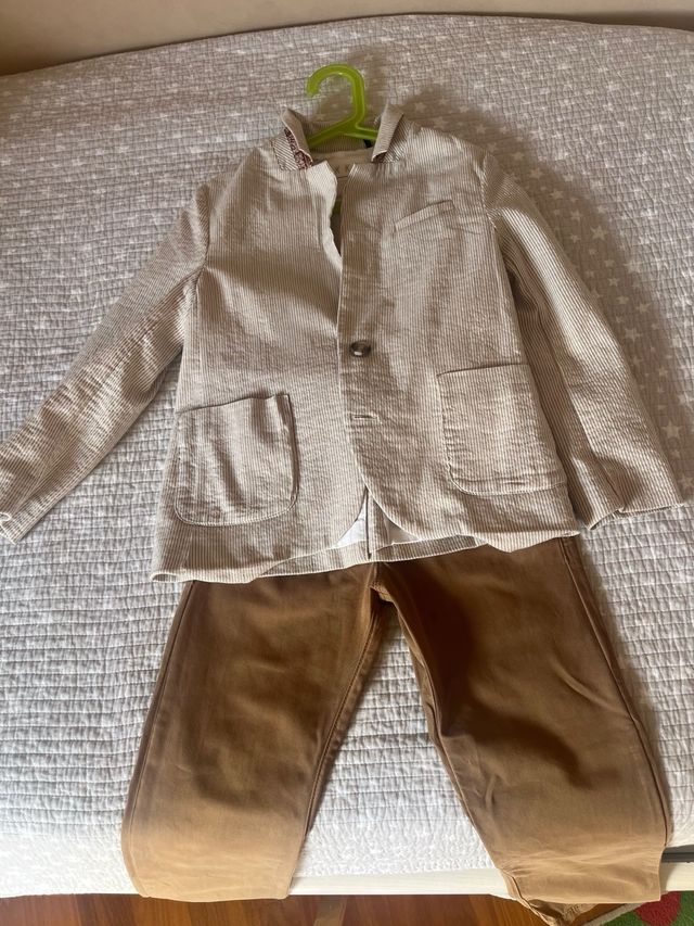 Traje de niño IKKS beige