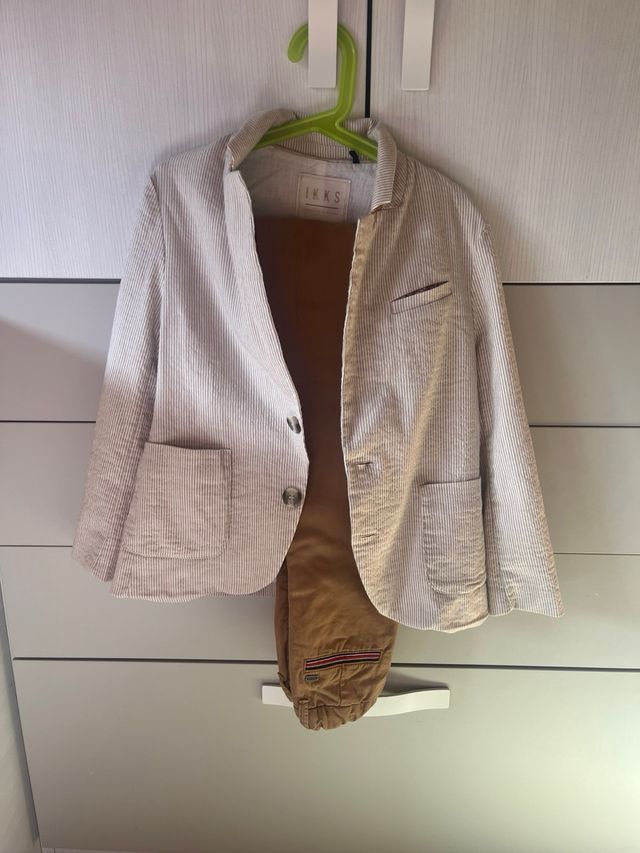 Traje de niño IKKS beige