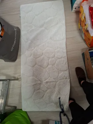 Tappeto bagno cotone bianco 60x180